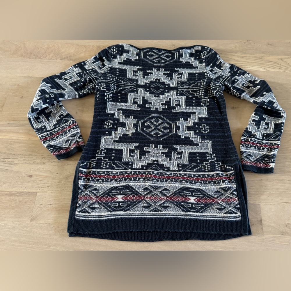 Lauren Ralph Lauren Aztec print tunic sweater size medium